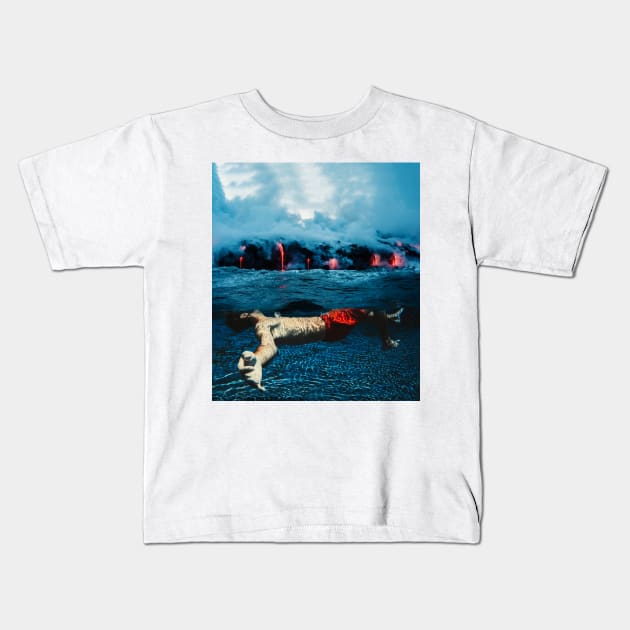 Swimming Kids T-Shirt by sherifarts